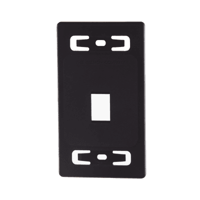 Placa de Pared Modular MAX, de 1 Salida, Color Negro