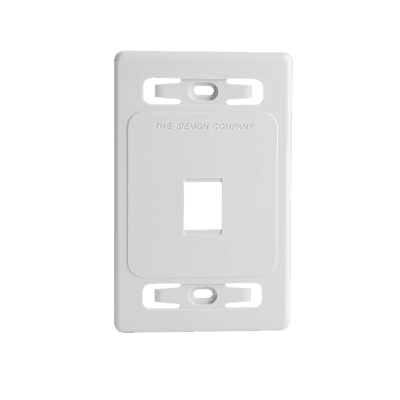 Placa de Pared Modular MAX, de 1 Salida, Color Blanco