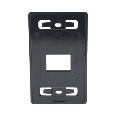 Placa de Pared Modular MAX, de 2 Salida, Color Negro