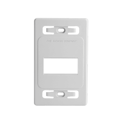 Placa de Pared Modular MAX, de 3 Salidas, Color Blanco