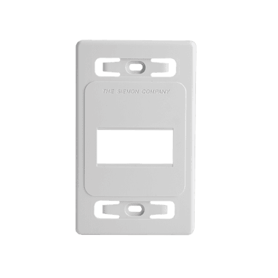 Placa de Pared Modular MAX, de 3 Salidas, Color Blanco, Versión Bulk (Sin Empaque Individual)