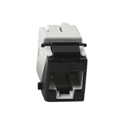 Jack UltraMAX Cat5e, UTP, Tipo Keystone, Color Negro, Punch Down
