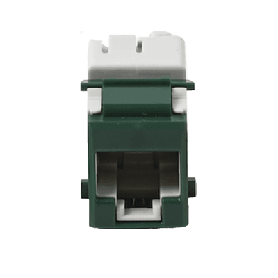 Jack UltraMAX Cat5e, UTP, Tipo Keystone, Color Verde, Punch Down
