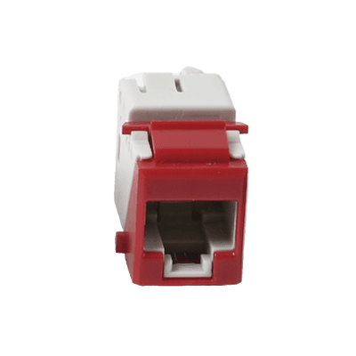 Jack UltraMAX Cat6A, UTP, Tipo Keystone, Color Rojo, Punch Down