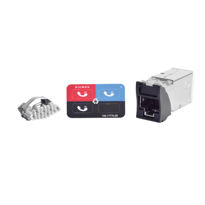 Jack Z-MAX Cat5e, Blindado, Montaje híbrido en Placa de Pared (Plano y Angulado), Color Negro