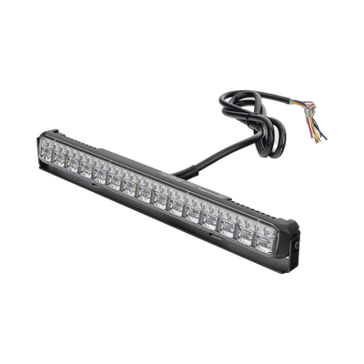 Luz Auxiliar de 45 LEDs, Top Rojo, Tricolor Rojo, Ambar y Blanco, 11.42", 12 a 24 VCD