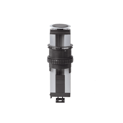 Teleblock Simon K45 para Voz, Datos, Multimedia o Contactos Eléctricos / Capacidad para 4 Módulos K45 / Apertura Manual con Tapa Abatible / Instalación en Mobiliario de Oficina o Comercial / (KTL204CY)