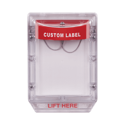 Cubierta Protectora de Policarbonato Serie Stopper II® , Con Bocina, Sin Espaciador, Montaje Empotrado, Etiqueta Personalizada