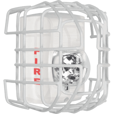 Protector De Rejilla Anti Vandalismo Y Golpes Accidentales, Color Blanco, Para Sirenas/Estrobos/Bocinas System Sensor, Montaje En Superficie, 7.49"Altox6.74"Anchox6.09"Profundidad