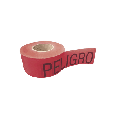 Cinta para barricada "PELIGRO" de 100 m y ancho de 3".