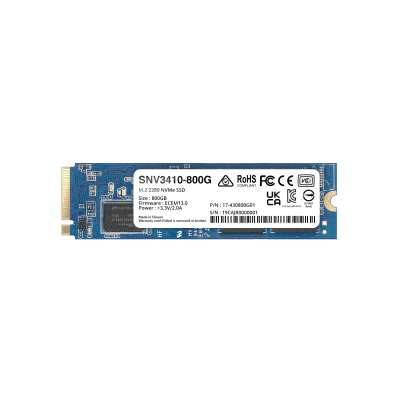SSD NVMe M.2 SNV3410/3510 | SSD 800GB | Alto Rendimiento 400000 IOPS Lectura | Resistencia Empresarial 1022 TBW | Protección de Datos Integral | Análisis de Vida Útil | Diseñada para Sistemas Synology.