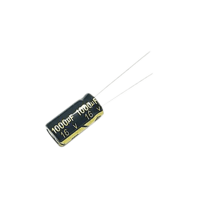 Capacitor Electrolítico de Aluminio, Radial de 1000 µFd, 16 Vcc, 105 °C, 10 x 15 mm.