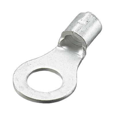 Terminal de Ojo #8 para Cable AWG12, sin Aislante.
