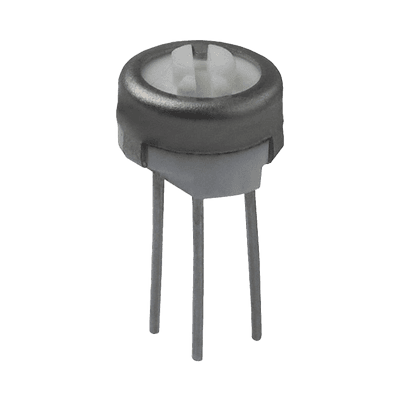 Potenciómetro Cermet Trimer de 200k Ohm, 1 Vuelta, 0.250" Diam., 0.5 Watt, Terminales para PCB.