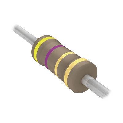 Resistencia Axial de Película de Carbón de 4.7 Ohm, 1/4 Watt, 5% 
