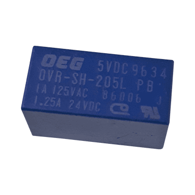 Relevador de +5 V, con capacidad de 1 Amp. a 125 Vca., 1.25 Amp. para 24 Vcc.