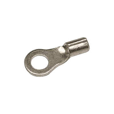 Terminal de Ojo Número 8, Sin Forro para Cables AWG 16-14.