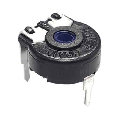 Potenciómetro de Carbón 50K, 0.15W, 10 mm, Montaje Horizontal, Ajuste Vertical.