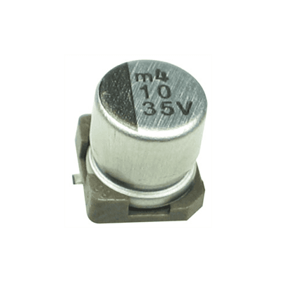 Capacitor SMD Electrolítico de 10 uFd, 35 Volt, de 5 x 5.8 mm, (647-UUA1V100MCL1GS) 