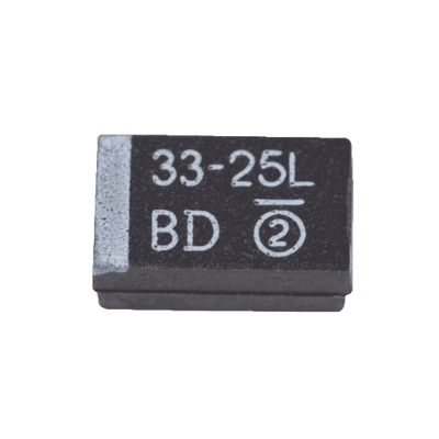 Capacitor Electrolítico de Tantalio SMD (2917) de 33 µFd, 25 Volt, para Amplificador PA3-1FE-RXRF.