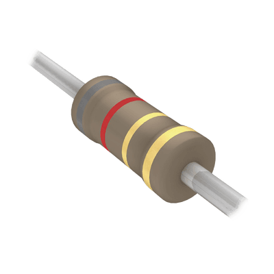 Resistencia Axial de Película de Carbón de 8.2 Ohm, 1/4 Watt, 5%