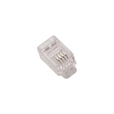 Conector Plug Modular para cable telefónico RJ11 6p4c