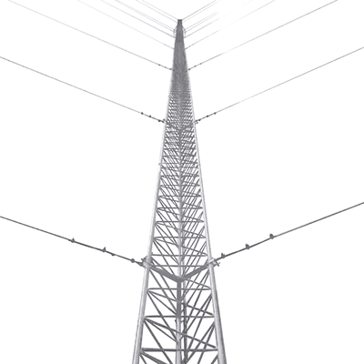 Kit de Torre Arriostrada de Piso de 24 m Altura con Tramo STZ30 Galvanizado Electrolítico (No incluye retenida).