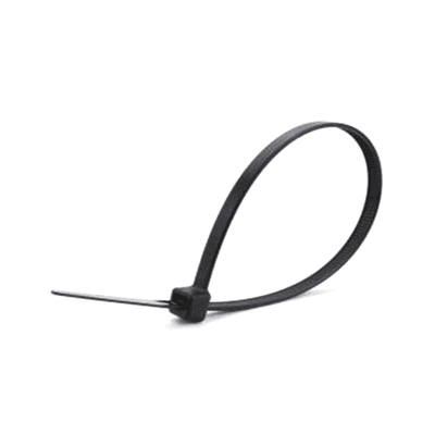 Corbata o Cincho de Nylon Color Negro, 4.8 x 280mm (100 piezas)