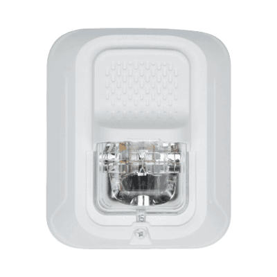 Bocina con Lámpara Estroboscópica / Montaje en Pared / Color Blanco / sin Texto