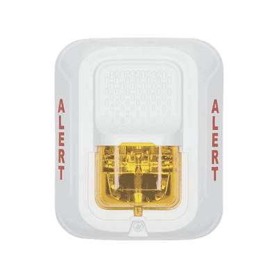 Lámpara Estroboscópica Color Blanco, para Notificación de Alerta, Montaje en Pared, Lente Estroboscópico Color Ámbar, Candelas Seleccionables