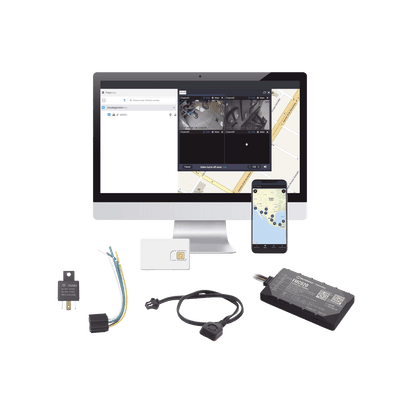 Kit Rastreador Vehicular 4G LTE CAT 1 y 2G/Bluetooth/Anualidad de SIM600MB1Y /Anualidad de EPCOMGPSCODE/ Relevador/boton SOS