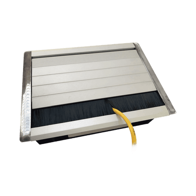 Caja universal vacía de 1 módulo para instalación en escritorio (voz, datos, vídeo, contactos eléctricos), (No incluye accesorios)