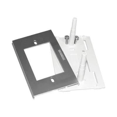 Soporte y tapa universal color aluminio de PVC auto extinguible, para canaleta TEK100A y minicolumna THMICG