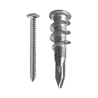 Taquete Métalico TPD Zinc con tornillo 8 x 1 1/4", Ideal para Uso con carteles publicitarios, Electrodomésticos