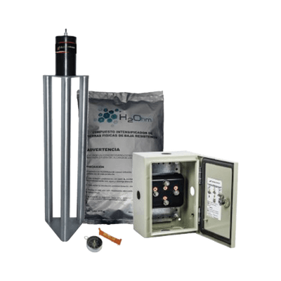 Electrodo de puesta a tierra de 400 A Fabricado en Acero inoxidable con  Filtro y Compuesto H2Ohm.
