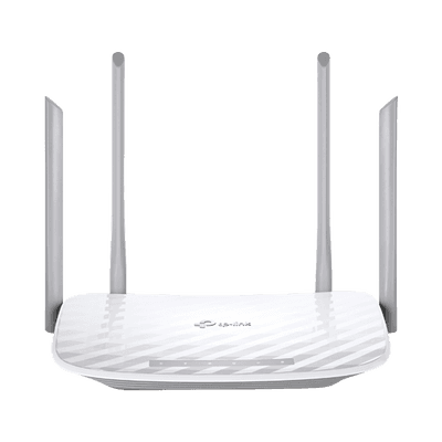 Router Inalámbrico doble banda AC, 2.4 GHz y 5 GHz Hasta 1200 Mbps, 4 antenas externas omnidireccional, 4 Puertos LAN 10/1000 Mbps, 1 Puerto WAN 10/1000 Mbps