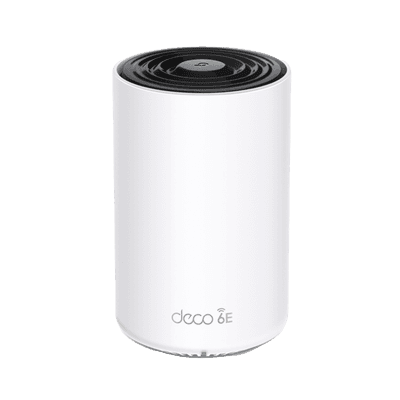 Router Inalámbrico MESH Interior para Hogar / Triple Banda Wi-Fi 6E AX5400 Mbps / 3 Puerto Gigabit WAN/LAN / 4 Antenas Internas / Administración Mediante la App Deco (iOS, Android) / Protección HomeShield