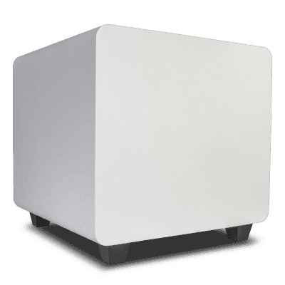 Subwoofer Activo de 10in | Diseño Down-Firing | 300W RMS | Recinto Sellado | Acabado Blanco