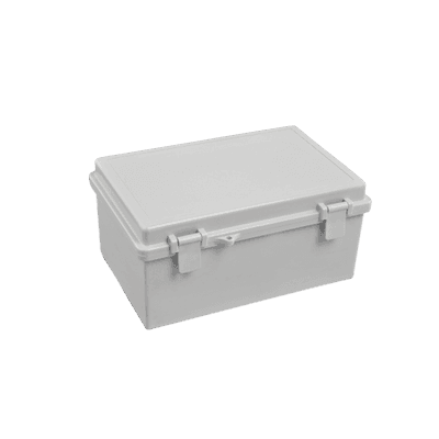 Gabinete Plástico para Exterior (IP65) de 150 x 220 x 105 mm Cierre por Broche. 