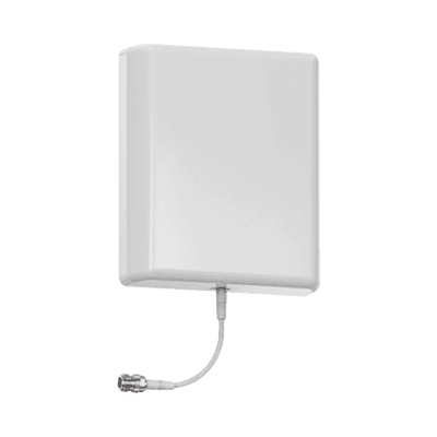 Antena direccional tipo Panel para interior o exterior, 806-960 / 1710-2500 MHz, 8dBi, con conector N-Hembra, incluye montaje para pared