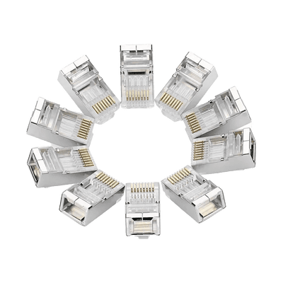 CONECTOR CAT6 BLINDADO BOLSA CON 10 UNIDADES