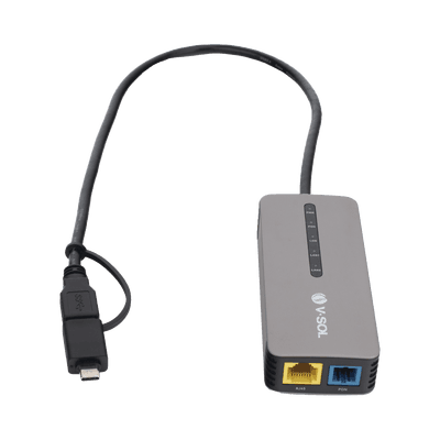 ONU Bridge Dual GPON/EPON USB Portátil / 1 puerto RJ45 2.5Gbps / 1 puerto USB