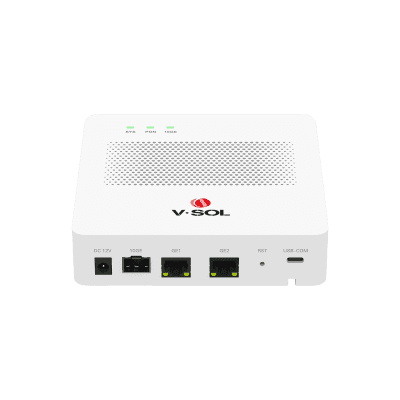 Mini OLT de 1 Puerto GPON SC/UPC con 3 puertos Uplink (2 puertos Gigabit Ethernet + 1 puerto SFP/SFP+) , hasta 64 ONUs / ONTs