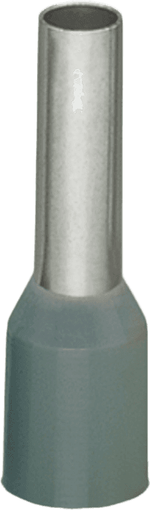 Terminal Hembra / 4 mm² AWG 12 / Con Camisa Plástica / Cobre Electrolítico / Remachado Estanco al Gas / Gris