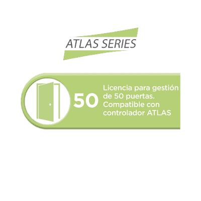 Licencia para 50 puertas compatible con controlador ATLAS