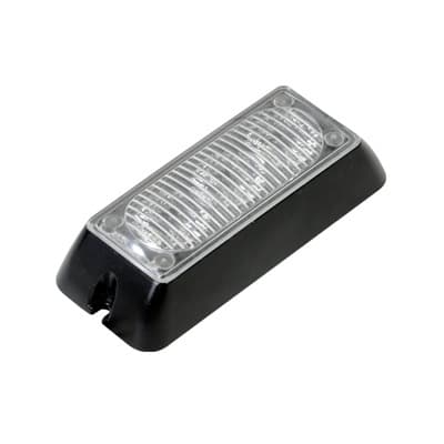 Luz auxiliar brillante con 3 LEDs, color claro, mica transparente