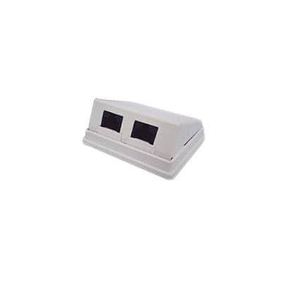 Caja de Pared Angulada Incluye 2 Jacks UTP Cat5e Keystone