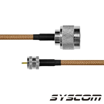 Cable RG142, con conectores N Macho / MINI UHF Macho.