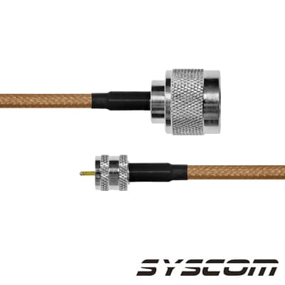 Cable RG142, con conectores N Macho / MINI UHF Macho.