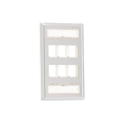 Placa de Pared Vertical, Salida Para 6 Puertos Keystone, Con Espacios Para Etiquetas, de Acero Inoxidable 